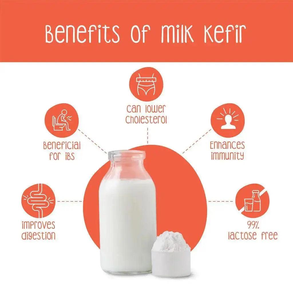"Milk Kefir from Zoh Probiotics - an immune booster that improves digestion, lowers cholesterol and is beneficial for IBS, 99% lactose free."