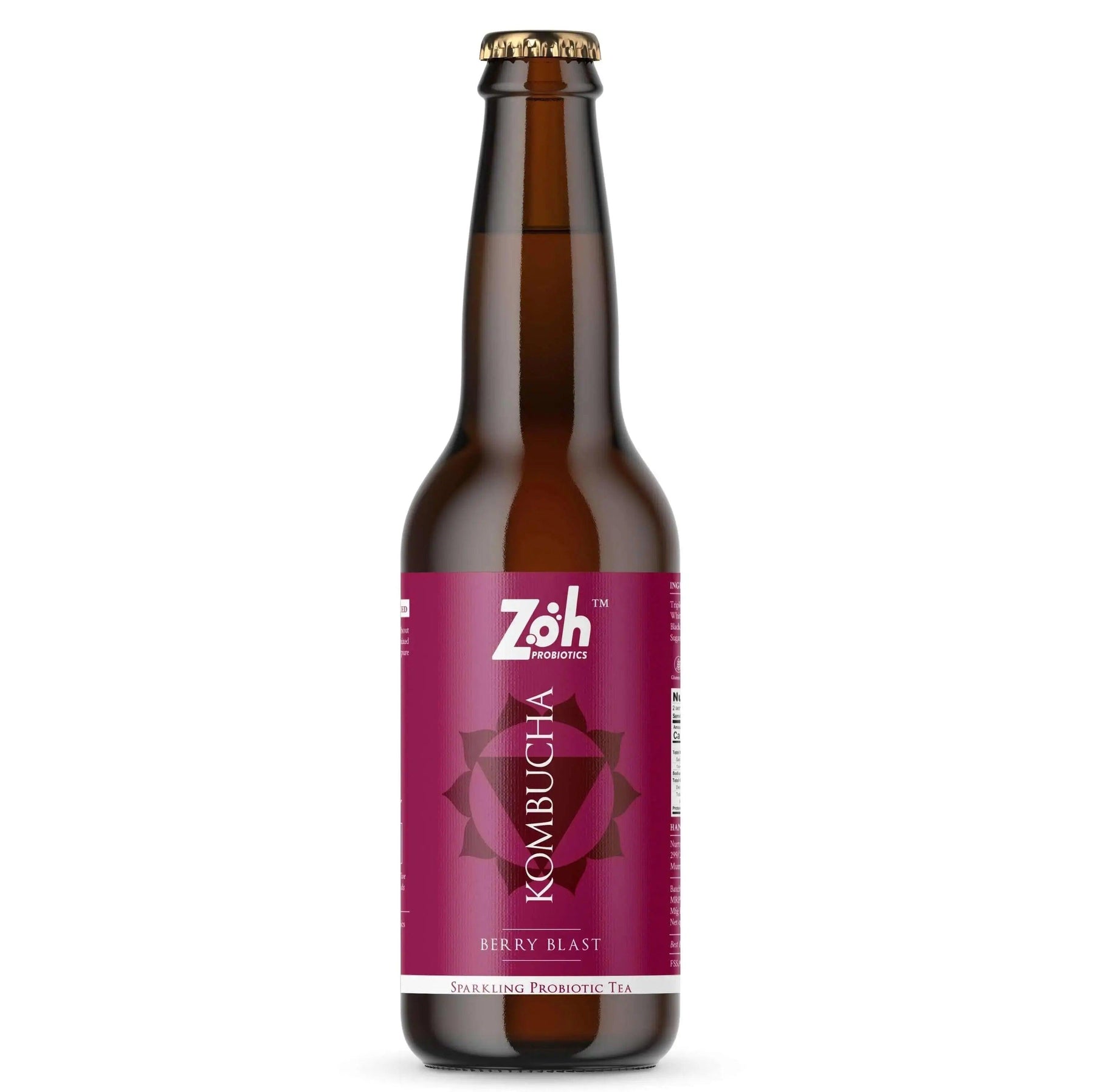 Front View of Berry Zoh Kombucha: Vibrant Taste and Immunity Booster, India