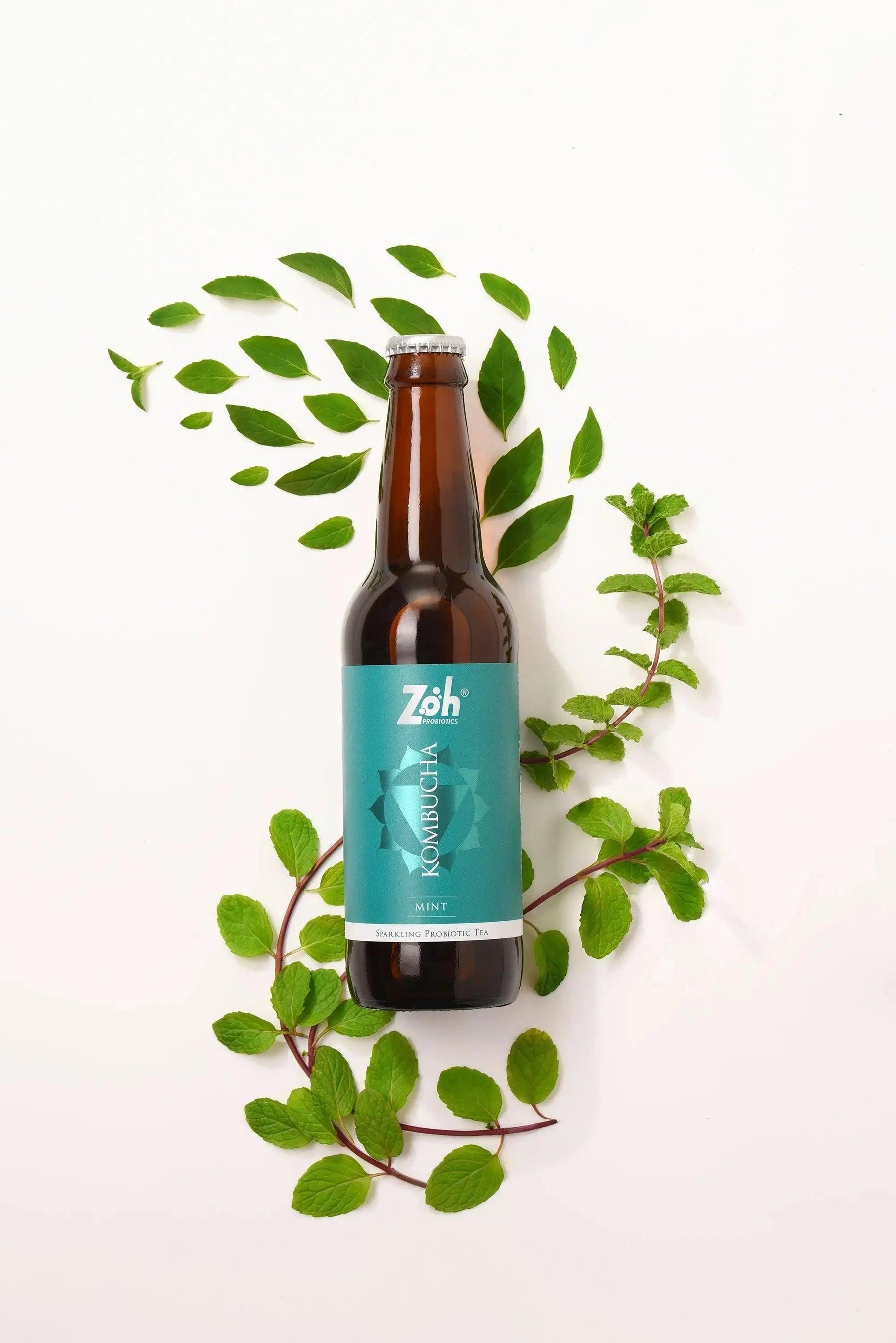 Mint Kombucha by Zoh: Refreshing Mint Flavor in Mood Shot, Anti-inflammatory Probiotic Drink, India