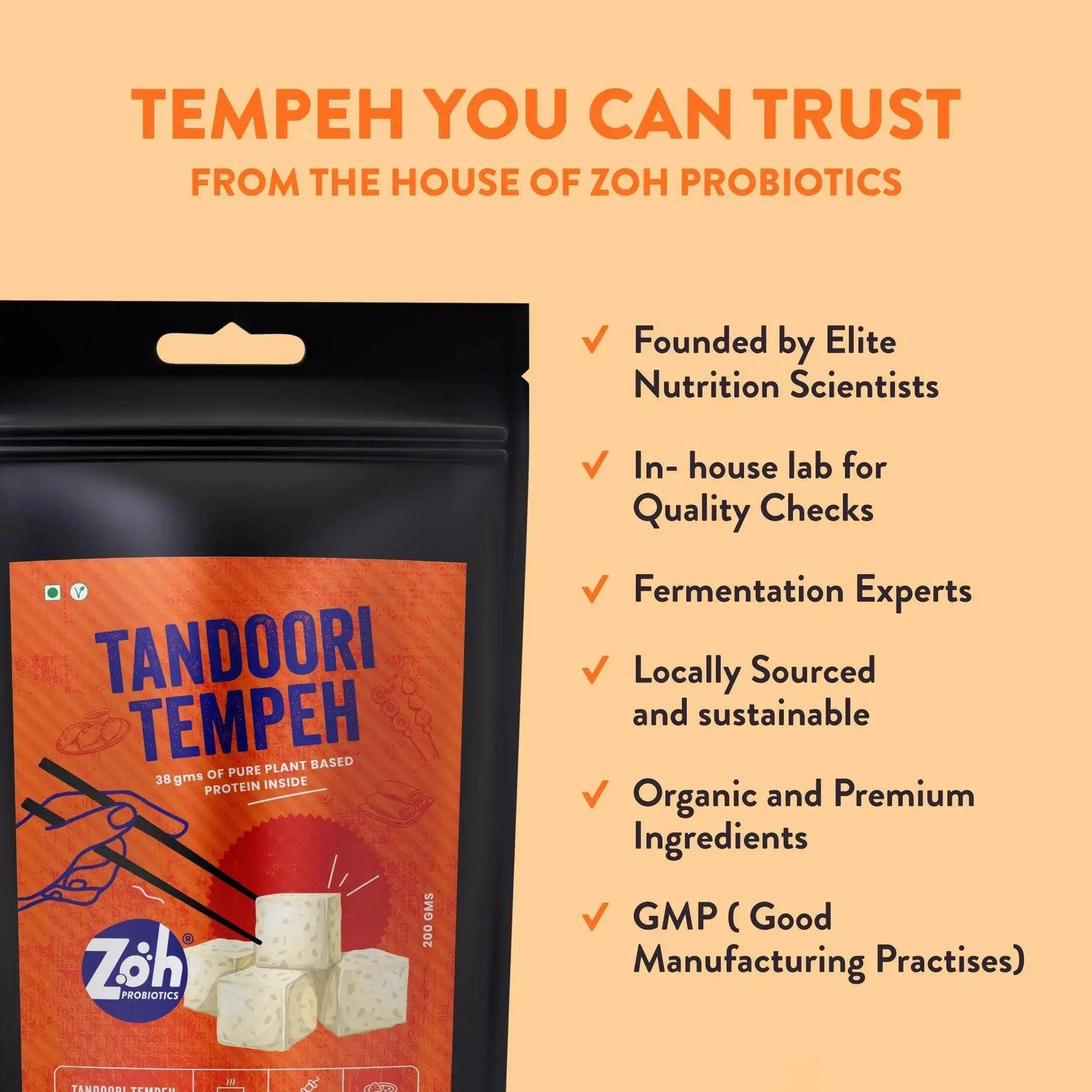 Bulk tempeh in Mumbai: Trustworthy Zoh Tandoori, Nutritionist-founded, Organic Ingredients, GMP